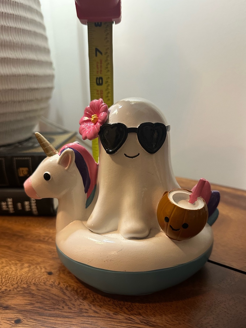 Ghost Unicorn Pool Float Halloween Figurine Tropical Decor - Picture 7 of 8